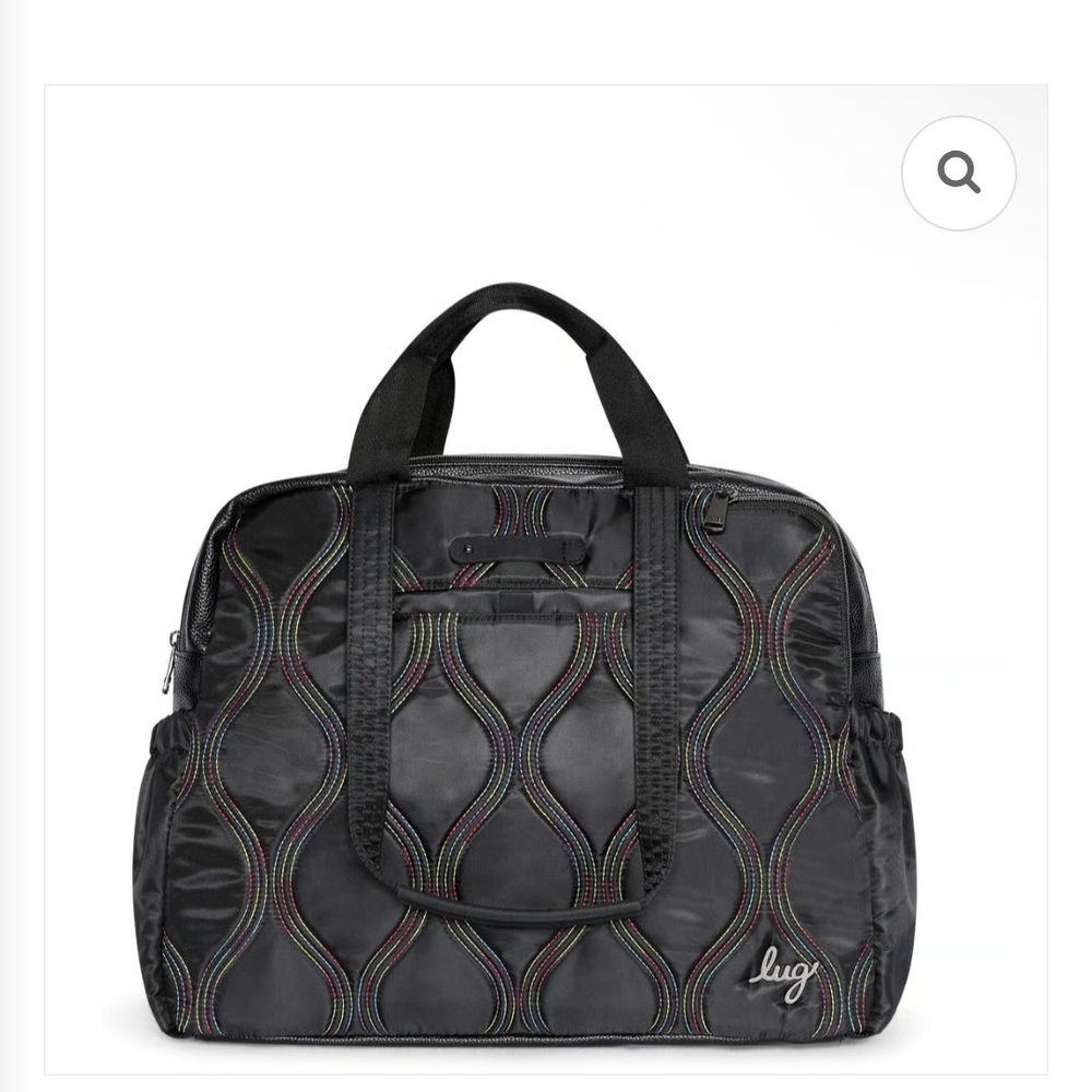 Lug Black Travel Bag with Multicolor Accents